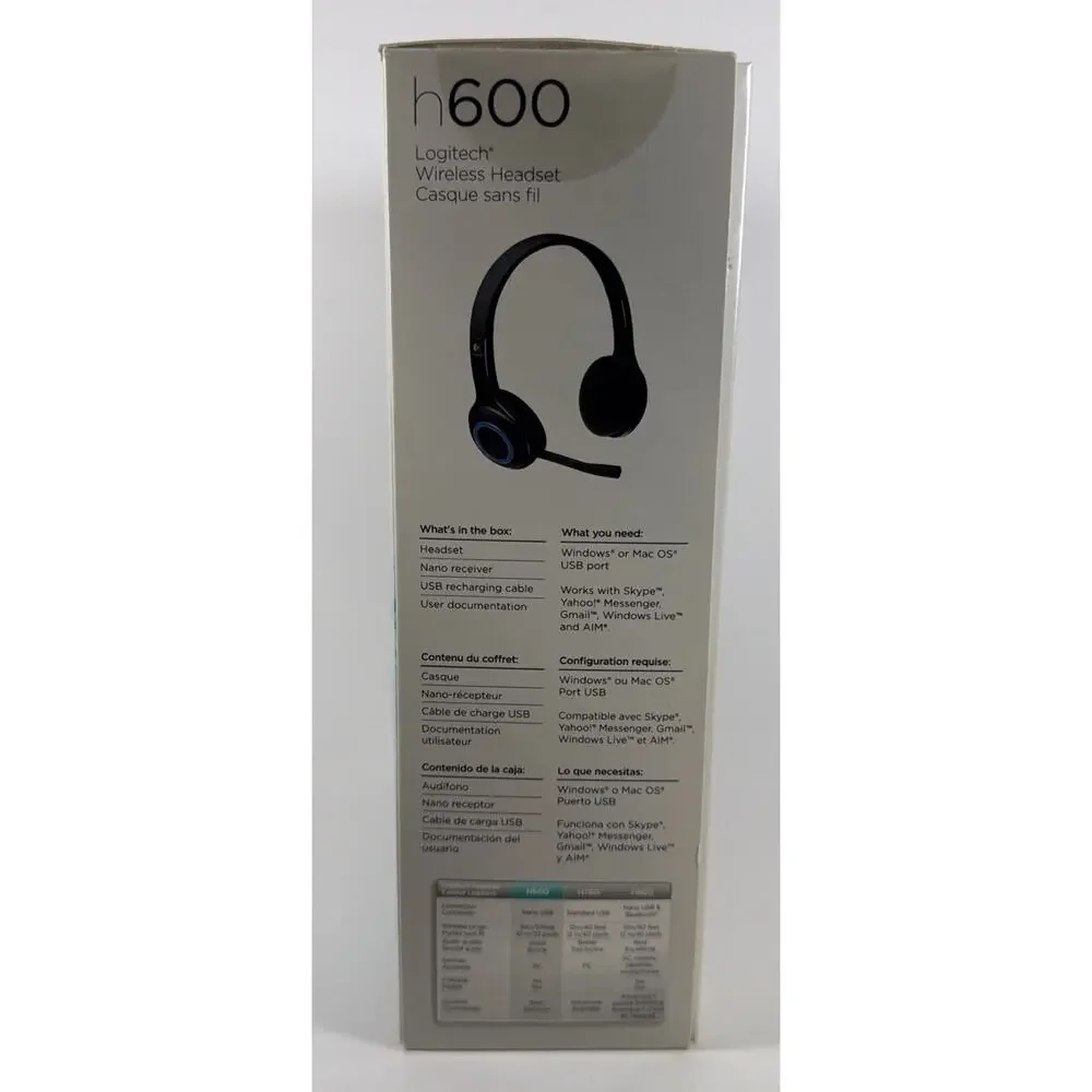 Logitech H600 Wireless Headset - Open Box